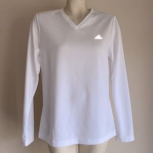 Adidas women’s white long sleeve top